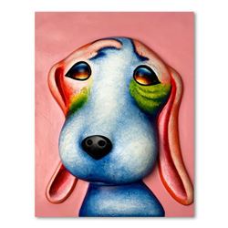 Wang, "Homer (Pink)" Hand Painted Limited Edition Bas Relief Sculpture, Numbered 10/99, Hand Signed 