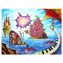 Eugene Poliarush- Original Oil on Canvas "The Journey Begins"