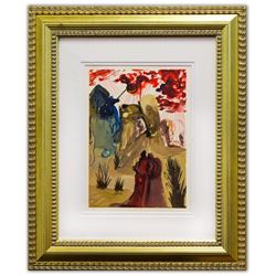 Salvador Dali- Original Color Woodcut on B.F.K. Rives Paper "Purgatory 28"