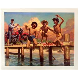 David uhl- Original Giclee on Canvas "Rebel Yell"