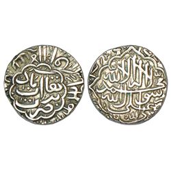 Sultanates: Ahmadnagar: Burhan Nizam Shah II (1591-1595 AD), silver Abbasi, Burhanabad mint, 7.23g.