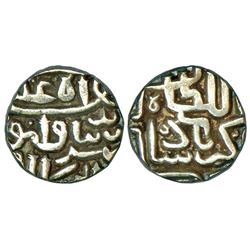 Sultanates: Gujarat: Mughal Occupation under Akbar (1572-1583 AD), silver 1/2 tanka, AH 911, 5.72g