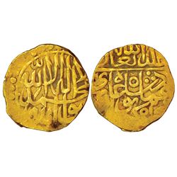 Mughals: Humayun (1530-1556 AD), gold 1/8 ashrafi or 1/20 mohur, Badakhshan type, 0.78g.