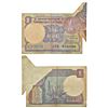 Image 1 : Paper Money: 1 rupee, misprint, 19(81), signed by R.N. Malhotra.