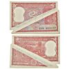 Image 1 : Paper Money: 2 rupees, misprint, Tiger series, ND (1990-1992), signed by S. Venkitaramanan.