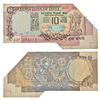 Image 1 : Paper Money: 10 rupees, misprint, Peacock series, ND (1985-1990), signed by R.N. Malhotra.