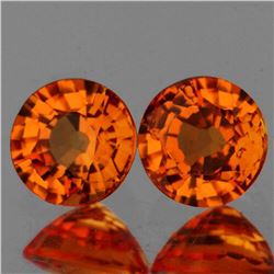 Natural AAA Orange Sapphire Pair{Flawless-VVS1}