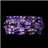 Image 1 : Natural Unheated Oval Amethyst Ring