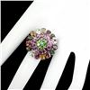 Image 3 : Natural  Tourmaline, Garnet, Emerald Ring