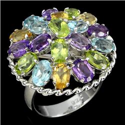 Natural Multi Gemstone Ring