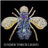 Image 1 : Natural Opal Rhodolite Garnet &  Sapphire Bee Brooch