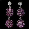 Image 1 : Natural  Rhodolite Garnet Earrings