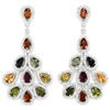 Image 1 : NATURAL MULTI COLOR TOURMALINE EARRING