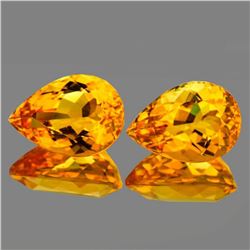 Natural Golden Orange Citrine Pair [Flawless-VVS]