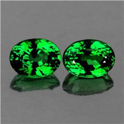 Natural Emerald Green Tsavorite Garnet Pair - FL