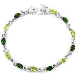 NATURAL GREEN CHROME DIOPSIDE PERIDOT BRACELET