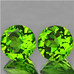 Natural  Green Peridot Pair 7.00 MM - VVS