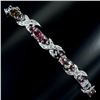 Image 2 : Natural Tourmaline Rhodolite Garnet White Topaz