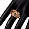 Image 3 : Natural Fancy Sapphire & Rhodolite Garnet Ring