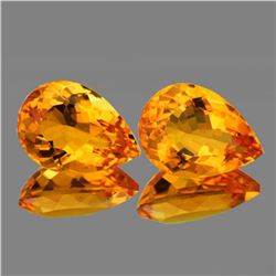 Natural Golden Orange Citrine Pair [Flawless-VVS]