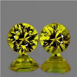 Natural AAA Canary Yellow Sapphire Pair 5 MM - FL