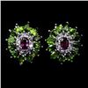 Image 1 : Natural  Rhodolite Garnet Chrome Diopside Tanzanite