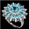 Image 2 : Natural Rare Brazil Neon Blue Apatite Ring