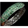 Image 2 : Natural Colombian Green Emerald 4x3 MM Bangle