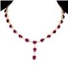 Image 1 : Genuine Pigeon Blood Red Ruby Necklace