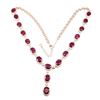 Image 3 : Genuine Pigeon Blood Red Ruby Necklace