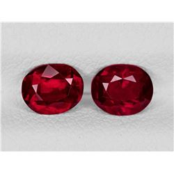 Natural Pigeon Blood Burma  Ruby Pair 5.5x4.5 MM