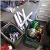 Image 2 : 3 BOXES OF CHRISTMAS DECORATIONS, ORNAMENTS, LIGHTS, SNOW ROLLS AND STANDS