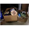 Image 1 : 2 BOXES OF COFFEE GRINDER, MORTAR AND PESTLE, COLLECTOR TINS