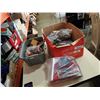 Image 1 : HUGE LOT OF LEGO ITEMS AND VINTAGE STORAGE BOX, INSTRUCTION BOOKS, LARGE BAG OF LEGO BRICKS, AND 5 P