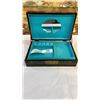 Image 1 : LAQUERED W/ CARVED STONE VINTAGE JEWELRY BOX