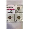 Image 2 : 7 VINTAGE SILVER CANADIAN GEORGE V DIMES 1914-1919  .925 SILVER, 1920-21  .800 SILVER - ALL DIFFEREN