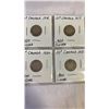 Image 3 : 7 VINTAGE SILVER CANADIAN GEORGE V DIMES 1914-1919  .925 SILVER, 1920-21  .800 SILVER - ALL DIFFEREN