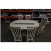 Image 1 : WHITE DINING TABLE WITH 5 CHAIRS
