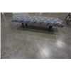 Image 2 : SHORT ZEBRA PATTERN BENCH 13 INCHES TALL 54 LONG