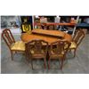Image 1 : FRENCH PROVINCIAL DINING TABLE WITH LEAF AND 6 CHAIRS