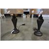 Image 2 : PAIR OF TABLE LAMPS WITH GOLD LEAF PATTERN SHADES