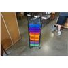 Image 2 : BLACK ROLLING SHELF WITH COLORED PLASTIC DRAWERS