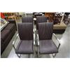 Image 1 : SET OF 4 METAL FRAMED LEATHER CHAIRS - BY SCAN DESIGN