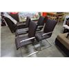 Image 2 : SET OF 4 METAL FRAMED LEATHER CHAIRS - BY SCAN DESIGN