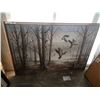 Image 1 : LARGE ACRYLIC PAINTING ON CANVAS - DUCK FOREST SCENE