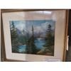 Image 2 : PASTEL ON PAPER MOUNTAIN LANDSCAPE WITH RIVER SIGNED WRIDE 1971