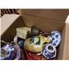 Image 2 : BOX OF PORCELAIN TEAPOTS, CERAMICS AND MORE
