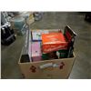 Image 1 : BOX OF NEW VINTAGE SERVING PIECES, KITCHEN ITEMS