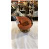 Image 1 : HAND HAMMERED COPPER KETTLE WITH PORCELAIN HANDLE
