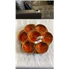 Image 2 : MCM POTTERY DIP SET AND COPPER BOAT FIGURE